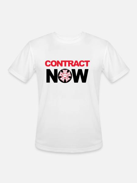 Contract now snl t shirt - Men's Moisture Wicking Performance T-Shirt - white