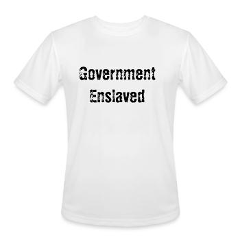 Government Enslaved - Men's Moisture Wicking Performance T-Shirt - white - Front - Jackson (183cm)