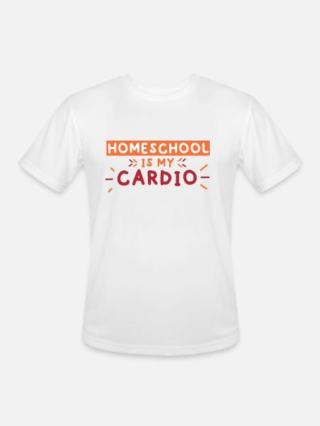 Homeschool Is My Cardio - Men's Moisture Wicking Performance T-Shirt - white