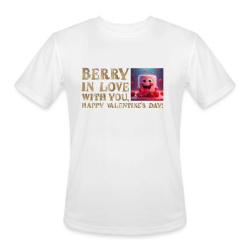 Berry in Love: A Valentine's Day Treat - Men's Moisture Wicking Performance T-Shirt - white - Front - Jackson (183cm)