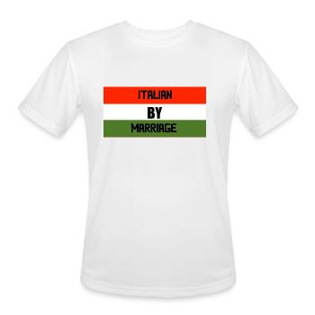 italian by marriage - Men's Moisture Wicking Performance T-Shirt - white - Front - Jackson (183cm)