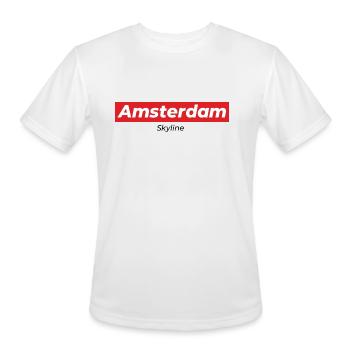 Amsterdam Skyline - Men's Moisture Wicking Performance T-Shirt - white - Front - Jackson (183cm)