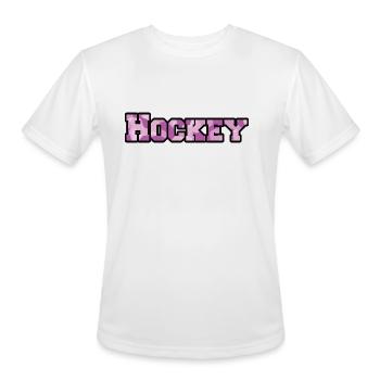 Hockey purple camo - Men's Moisture Wicking Performance T-Shirt - white - Front - Jackson (183cm)