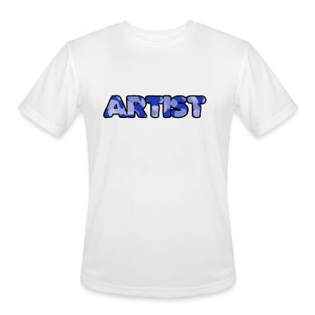 Artist blue camo - Men's Moisture Wicking Performance T-Shirt - white - Front - Jackson (183cm)