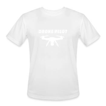 DRONE: Drone Pilot - Men's Moisture Wicking Performance T-Shirt - white - Front - Jackson (183cm)