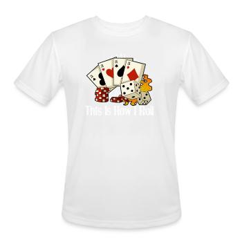 Poker Casino Poker Player Gambling Roulette Gift - Men's Moisture Wicking Performance T-Shirt - white - Front - Jackson (183cm)