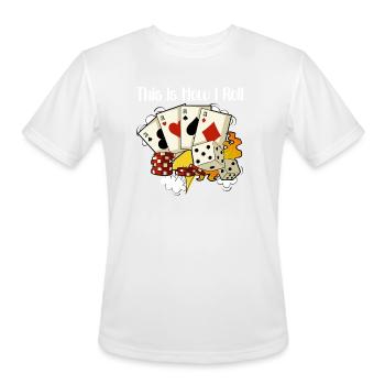 Poker Casino Poker Player Gambling Roulette Gift - Men's Moisture Wicking Performance T-Shirt - white - Front - Jackson (183cm)