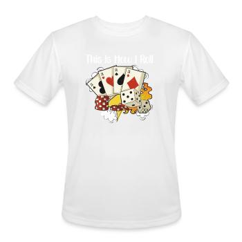 Poker Casino Poker Player Gambling Roulette Gift - Men's Moisture Wicking Performance T-Shirt - white - Front - Jackson (183cm)