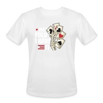 Poker Casino Poker Player Gambling Roulette Gift - Men's Moisture Wicking Performance T-Shirt - white - Front - Jackson (183cm)