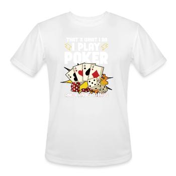 Poker Casino Poker Player Gambling Roulette Gift - Men's Moisture Wicking Performance T-Shirt - white - Front - Jackson (183cm)