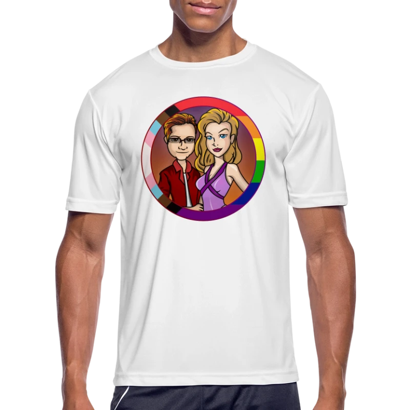 rununtilyoufly Pride Collection - Cory & Kloe - Men's Moisture Wicking Performance T-Shirt