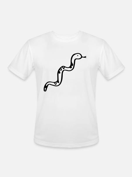 Snake - Poison - Men's Moisture Wicking Performance T-Shirt - white