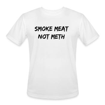 Smoke Meat - Men's Moisture Wicking Performance T-Shirt - white - Front - Jackson (183cm)
