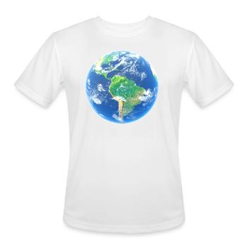 Earth Planet - Men's Moisture Wicking Performance T-Shirt - white - Front - Jackson (183cm)