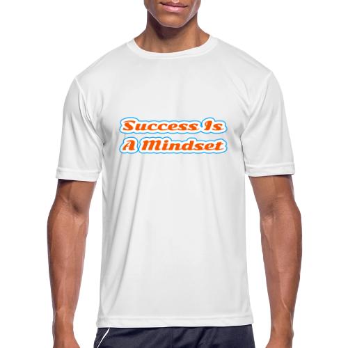 Success Is a Mindset — Motivational Glow Script - Men's Moisture Wicking Performance T-Shirt