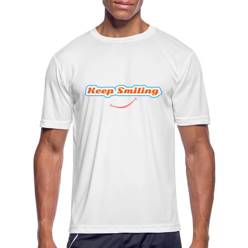 Keep Smiling Positive Vibes Graphic - Men's Moisture Wicking Performance T-Shirt