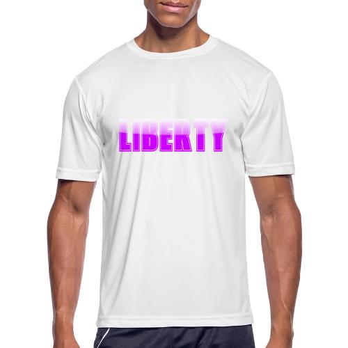 Liberty Typography Graphic Design - Men's Moisture Wicking Performance T-Shirt