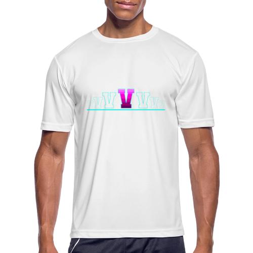 Letter V – Capital Varsity Alphabet Monogram - Men's Moisture Wicking Performance T-Shirt