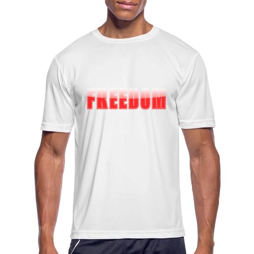 Freedom Typography Design - Men's Moisture Wicking Performance T-Shirt