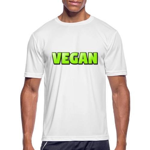 Vegan Bold Green Typography Design - Men's Moisture Wicking Performance T-Shirt