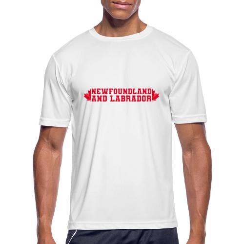 Newfoundland and Labrador with maple leaf - Men's Moisture Wicking Performance T-Shirt
