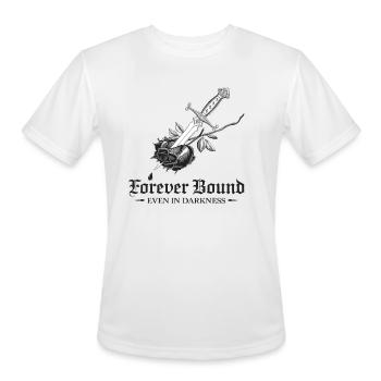 Sword and Rose Forever Bound Love Design - Men's Moisture Wicking Performance T-Shirt - white - Front - Jackson (183cm)