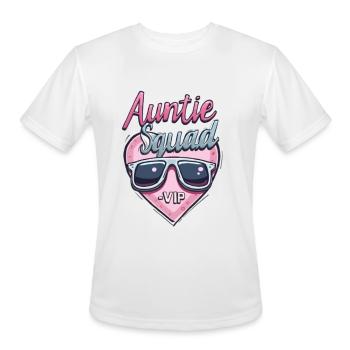 Auntie Squad VIP Heart Logo - Men's Moisture Wicking Performance T-Shirt - white - Front - Jackson (183cm)