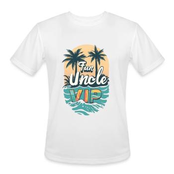Fun Uncle VIP Island Tee - Men's Moisture Wicking Performance T-Shirt - white - Front - Jackson (183cm)