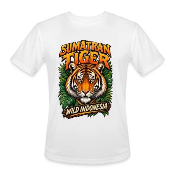 Sumatran Tiger Wild Indonesia - Men's Moisture Wicking Performance T-Shirt - white - Front - Jackson (183cm)