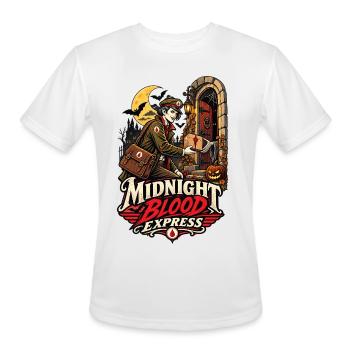 Midnight Blood Express — Vampire Courier Halloween - Men's Moisture Wicking Performance T-Shirt - white - Front - Jackson (183cm)