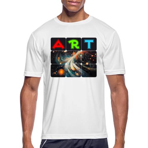 Swirls of Colorful Art - Men's Moisture Wicking Performance T-Shirt