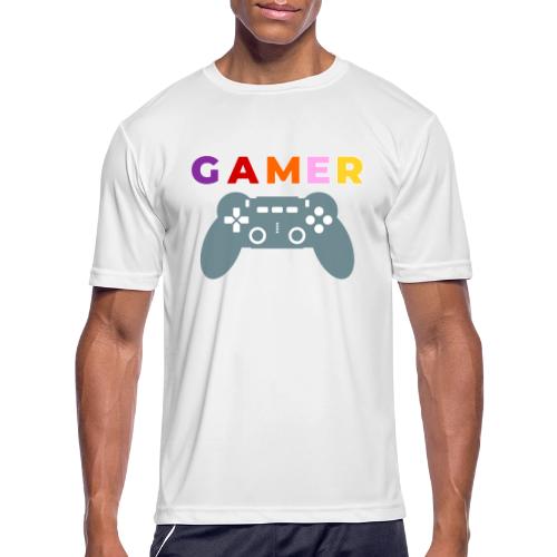 Colorful Gamer Controller Graphic - Men's Moisture Wicking Performance T-Shirt