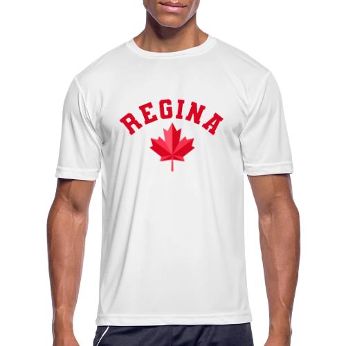 Regina with maple leaf - Men's Moisture Wicking Performance T-Shirt