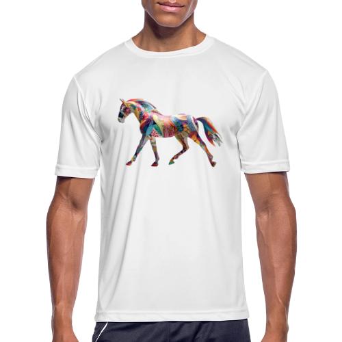 Colorful Abstract Horse Art Design - Men's Moisture Wicking Performance T-Shirt