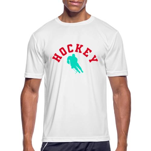 Hockey Player Silhouette - Men's Moisture Wicking Performance T-Shirt