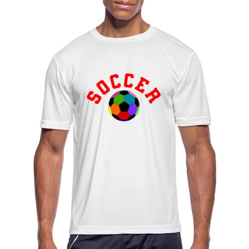 Soccer: Colorful Kick - Men's Moisture Wicking Performance T-Shirt