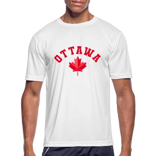 Ottawa with maple leaf - Men's Moisture Wicking Performance T-Shirt