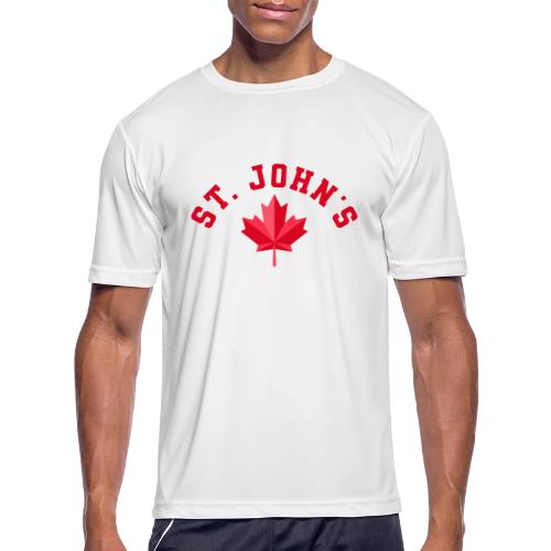 St. John's with maple leaf - Men's Moisture Wicking Performance T-Shirt