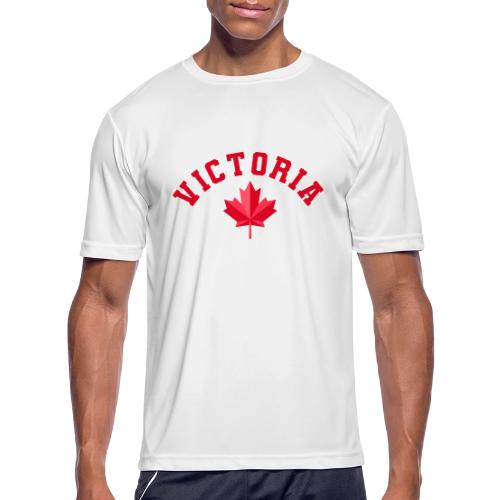 Victoria with maple leaf - Men's Moisture Wicking Performance T-Shirt