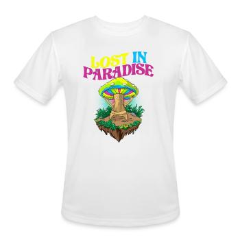 Lost In paradise - Men's Moisture Wicking Performance T-Shirt - white - Front - Jackson (183cm)