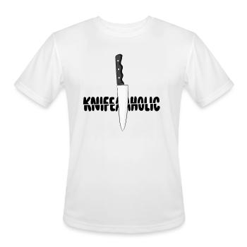 Knifeaholic - Men's Moisture Wicking Performance T-Shirt - white - Front - Jackson (183cm)