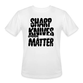 Sharp Knives Matter - Men's Moisture Wicking Performance T-Shirt - white - Front - Jackson (183cm)