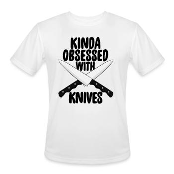 Kinda Obsessed With Knives - Men's Moisture Wicking Performance T-Shirt - white - Front - Jackson (183cm)