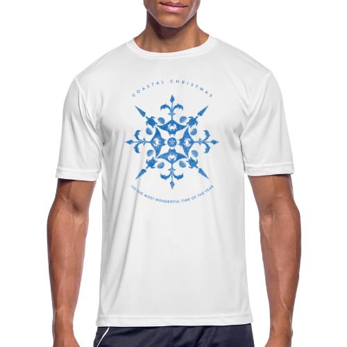 Coastal Christmas Snowflake 01 - Men's Moisture Wicking Performance T-Shirt