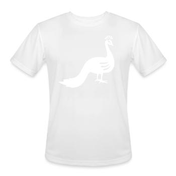 Peacock - Men's Moisture Wicking Performance T-Shirt - white - Front - Jackson (183cm)