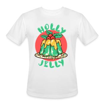 Holly Jolly | Holly Jelly - Men's Moisture Wicking Performance T-Shirt - white - Front - Jackson (183cm)