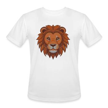 Lion - Men's Moisture Wicking Performance T-Shirt - white - Front - Jackson (183cm)