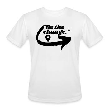Be the change - Men's Moisture Wicking Performance T-Shirt - white - Front - Jackson (183cm)