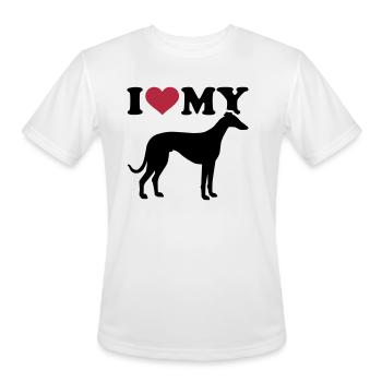 Italian Greyhound - Men's Moisture Wicking Performance T-Shirt - white - Front - Jackson (183cm)