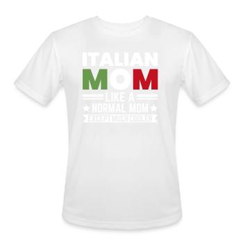 Italian Flag Italy Italian - Men's Moisture Wicking Performance T-Shirt - white - Front - Jackson (183cm)